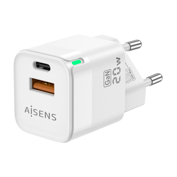 Wandladegerät Aisens ASCH-20W2P002-W Weiß 20 W