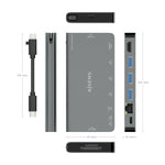 Hub USB Aisens ASUC-8P015-GR Grau Bunt