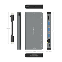 Hub USB Aisens ASUC-8P015-GR Grau Bunt