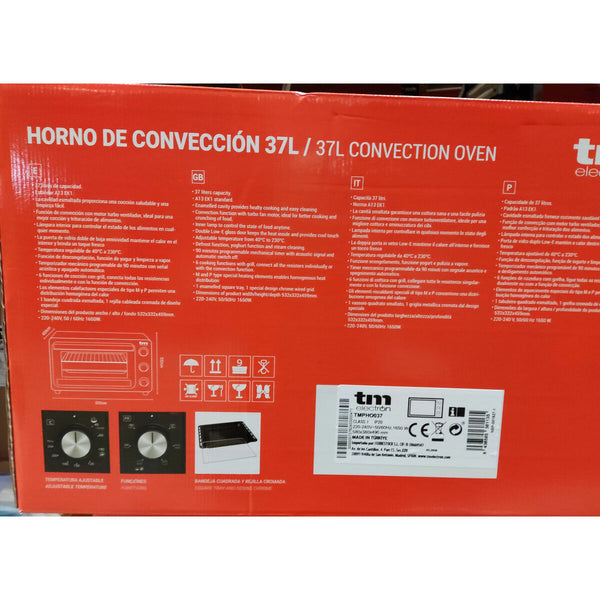 Konvektionsofen TM Electron 37 L 37 L 250ºC