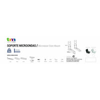 Gestell für Mikrowelle TM Electron Schwarz 35 kg