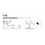 Gestell für Mikrowelle TM Electron Schwarz 30 Kg