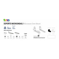 Gestell für Mikrowelle TM Electron Schwarz 30 Kg