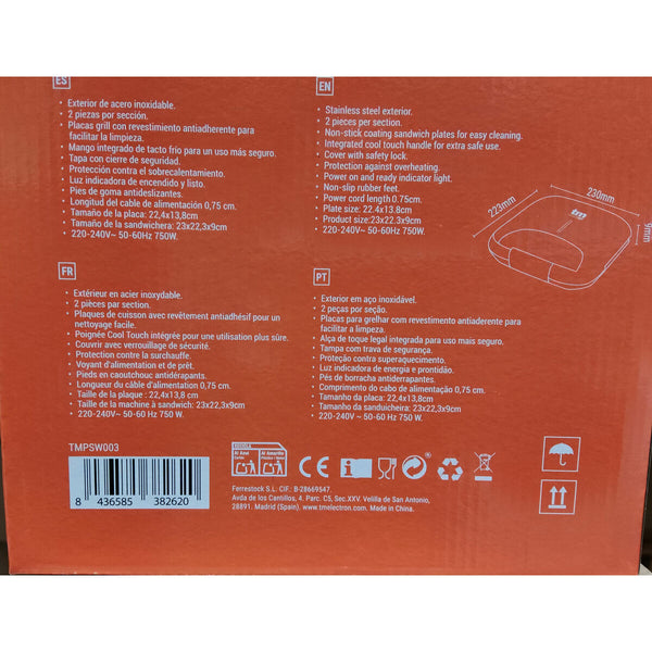 Sandwichmaker TM Electron Stahl 750 W Double