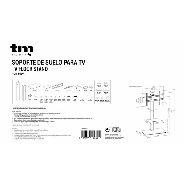 TV-Ständer für den Boden TM Electron 43"-86" 60 Kg