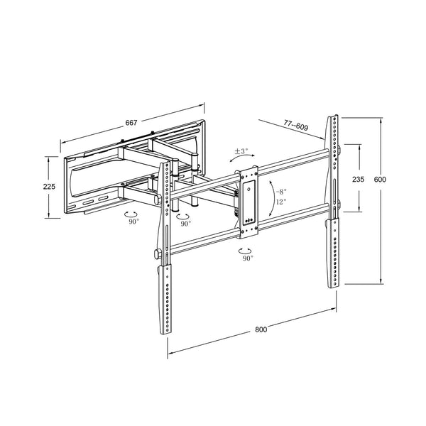 TV Halterung TM Electron 90" 70 Kg