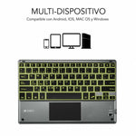 Touchpad mit Tastatur Subblim SUB-KBT-SMBT51 Grau Bunt Qwerty Spanisch QWERTY