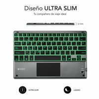 Touchpad mit Tastatur Subblim SUB-KBT-SMBT51 Grau Bunt Qwerty Spanisch QWERTY