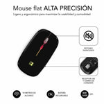 Mouse Subblim SUBMO-LDFLAT1 Schwarz 1600 dpi