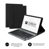 Bluetooth-Tastatur für Tablet Subblim SUBKT3BTL200 Schwarz Qwerty Spanisch QWERTY