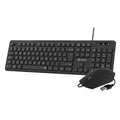 Tastatur mit Maus Subblim SUBKBC-CSSK01 Schwarz QWERTY