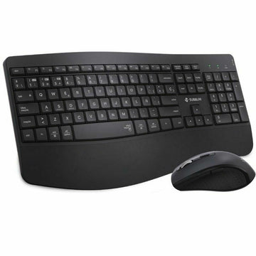 Tastatur mit Maus Subblim SUBKBC-DCOPW2 Schwarz
