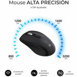 Tastatur mit Maus Subblim SUBKBC-DCOPW2 Schwarz