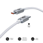 USB-C zu USB-C-Kabel Subblim OPTIMUS Weiß 1 m
