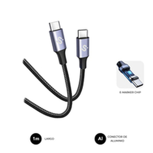 USB-C zu USB-C-Kabel Subblim PLUS Schwarz 1 m