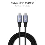 USB-C zu USB-C-Kabel Subblim PLUS Schwarz 1 m