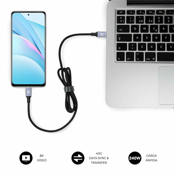 USB-C zu USB-C-Kabel Subblim HIGH Schwarz 1,5 m