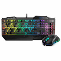 Tastatur und Gaming Maus Nox-Xtreme NXKROMKRSHRSP Schwarz