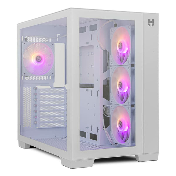 ATX Semi-Tower Gehäuse Nox-Xtreme NXHUMMERASTRAWH Weiß LED RGB