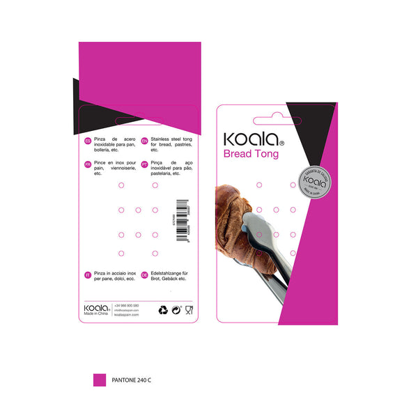 Servierklammern Koala Basic Metall Stahl 18,7 x 6,5 x 3,5 cm Brot