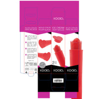 Silikonform mit Abdeckung für Eiscreme Koala Eco Friendly 2 Stück Rot Kunststoff 19 x 6 x 6 cm