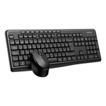 Tastatur mit Maus CoolBox COO-KTR-03W Schwarz Qwerty Spanisch