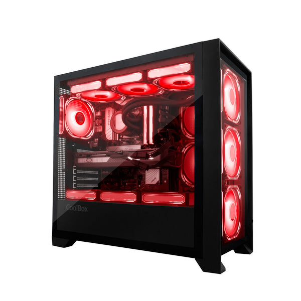 ATX Semi-Tower Gehäuse CoolBox COO-CHAGE2000-0 Schwarz