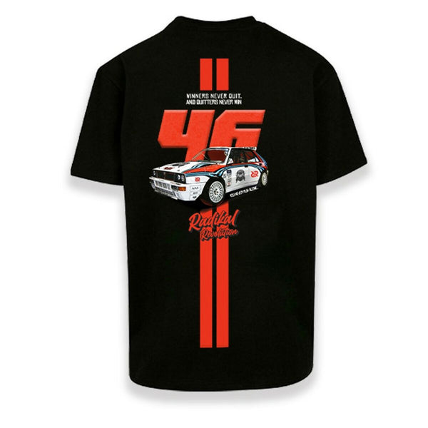 Herren Kurzarm-T-Shirt RADIKAL WINNERS NEVER QUIT Schwarz M