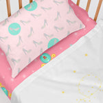 Bettlaken HappyFriday MR FOX Bunt Rosa 70 x 140 x 14 cm