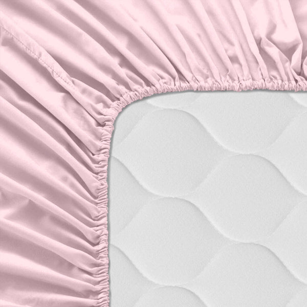 Bettlaken HappyFriday BASIC KIDS Hellrosa 60 x 120 x 14 cm