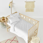 Bettbezug-Set HappyFriday Basic Kids Weiß Babybettchen 2 Stücke