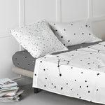 Bettlaken HappyFriday BLANC Bunt 180 x 200 x 32 cm