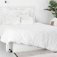 Bettdecke HappyFriday Basic Weiß 120 + 250 g/m² 180 x 220 cm (2 Stücke)