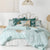 Bettdeckenbezug HappyFriday Blanc Foliage Mint Bunt 220 x 220 cm