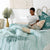 Bettdeckenbezug HappyFriday Blanc Foliage Mint Bunt 220 x 220 cm