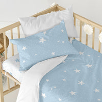 Bettbezug-Set HappyFriday Basic Kids Blau Babybettchen 2 Stücke