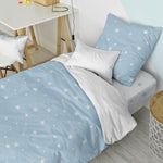 Bettbezug-Set HappyFriday Basic Kids Blau Einzelmatratze 2 Stücke