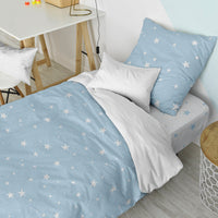 Bettbezug-Set HappyFriday Basic Kids Blau Einzelmatratze 2 Stücke
