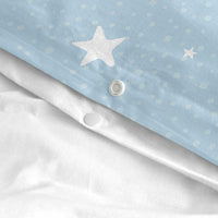 Bettbezug-Set HappyFriday Basic Kids Blau Einzelmatratze 2 Stücke