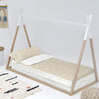 Bettbezug mit Füllung HappyFriday Basic Little Star Beige 105 x 200 cm