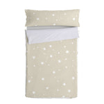 Bettbezug mit Füllung HappyFriday Basic Little Star Beige 105 x 200 cm