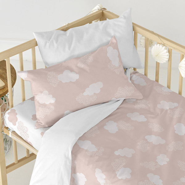 Bettbezug-Set HappyFriday Basic Kids Rosa Babybettchen 2 Stücke