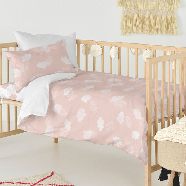 Bettbezug-Set HappyFriday Basic Kids Rosa Babybettchen 2 Stücke