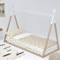 Bettbezug mit Füllung HappyFriday Basic Clouds Beige 105 x 200 cm