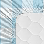 Bettlaken HappyFriday BASIC KIDS Blau Weiß 70 x 140 x 14 cm