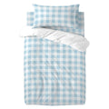 Bettbezug-Set HappyFriday Basic Kids Blau Babybettchen Vichy 2 Stücke