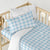 Bettbezug-Set HappyFriday Basic Kids Blau Babybettchen Vichy 2 Stücke