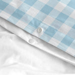 Bettbezug-Set HappyFriday Basic Kids Blau Babybettchen Vichy 2 Stücke