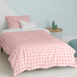 Bettbezug-Set HappyFriday Basic Kids Rosa Einzelmatratze Vichy 2 Stücke