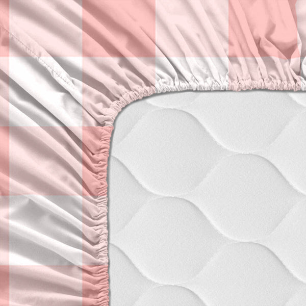 Bettlaken HappyFriday BASIC KIDS Weiß Rosa 70 x 140 x 14 cm